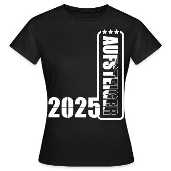 Aufsteiger 2025 Aufstiegstrikot Aufstieg 25 - Frauen T-Shirt - Schwarz - Vorne - AI Model Female 172 dark (172cm)