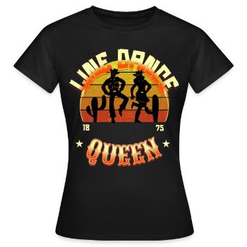 Country Western Dancing Cowboy Line Dance - Women's T-Shirt - black - Front - AI Model Female 172 dark (172cm)