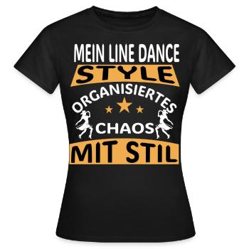 Country Western Tanzen Cowboy Line Dance - Frauen T-Shirt - Schwarz - Vorne - AI Model Female 172 dark (172cm)