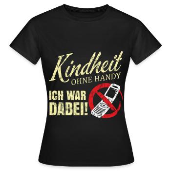 Kindheit ohne Handy - Frauen T-Shirt - Schwarz - Vorne - AI Model Female 172 dark (172cm)