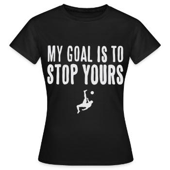 Abwehrspieler und Abwehrchef Fußball - Frauen T-Shirt - Schwarz - Vorne - AI Model Female 172 dark (172cm)