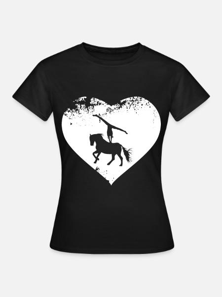 Pferde Pferd Voltigierer Voltigieren Volti - Frauen T-Shirt - Schwarz