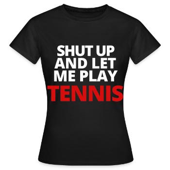tennis / tennis / joueur de tennis / jeu de tennis - T-shirt Femme - noir - Devant - AI Model Female 172 dark (172cm)