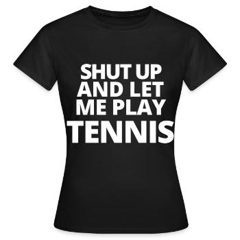 tennis / tennis / joueur de tennis / jeu de tennis - T-shirt Femme - noir - Devant - AI Model Female 172 dark (172cm)
