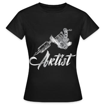 Tattoo - Frauen T-Shirt - Schwarz - Vorne - AI Model Female 172 dark (172cm)