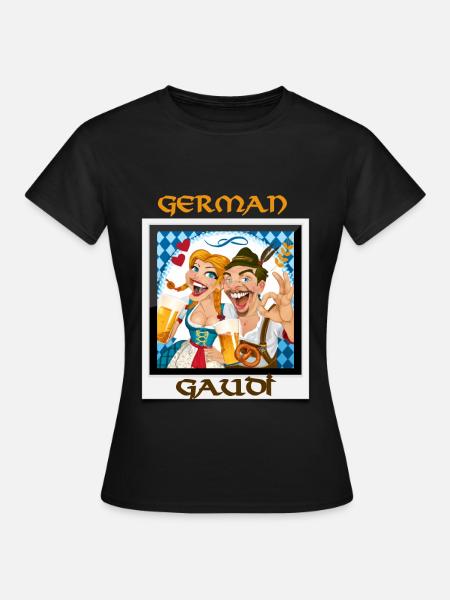 GERMAN GAUDI - Frauen T-Shirt - Schwarz