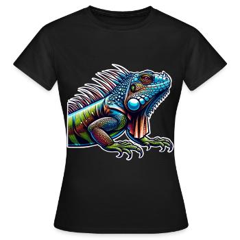 Iguane - T-shirt Femme - noir - Devant - AI Model Female 172 dark (172cm)
