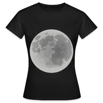 Mond - Frauen T-Shirt - Schwarz - Vorne - AI Model Female 172 dark (172cm)
