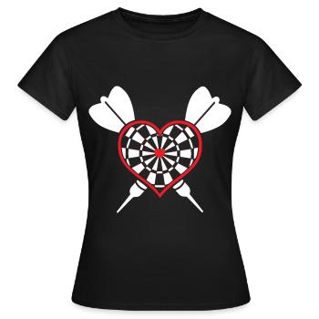Fléchettes Fléchettes Bullseye Fléchettes Dartboard cadeau - T-shirt Femme - noir - Devant - AI Model Female 172 dark (172cm)