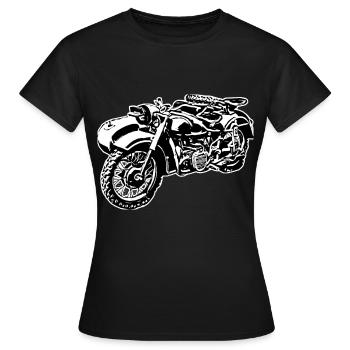 Mofa moped team Ural Ostalgie GDR mofa DDR mope - Women's T-Shirt - black - Front - AI Model Female 172 dark (172cm)