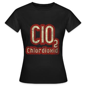 Chlorine dioxide CDL CDS - Women's T-Shirt - black - Front - AI Model Female 172 dark (172cm)