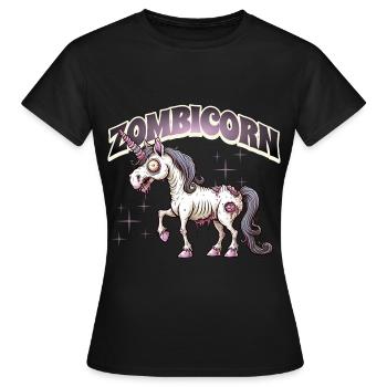 Licorne zombie zombie - T-shirt Femme - noir - Devant - AI Model Female 172 dark (172cm)