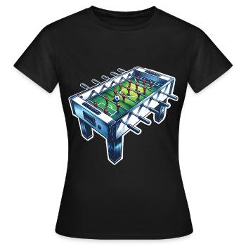 Tischkicker Tischfußball - Frauen T-Shirt - Schwarz - Vorne - AI Model Female 172 dark (172cm)