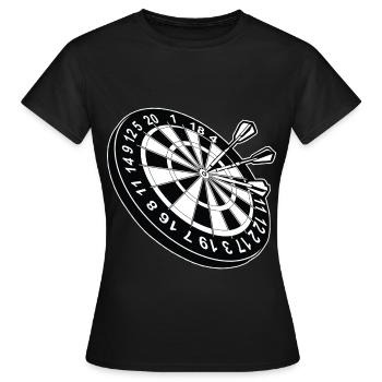 Dartboard Dart - Women's T-Shirt - black - Front - AI Model Female 172 dark (172cm)
