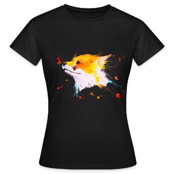 Renard roux - T-shirt Femme - noir - Devant - AI Model Female 172 dark (172cm)