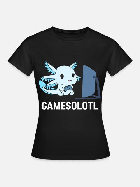 Gamesolotl Axolotl Gaming Controller - Frauen T-Shirt - Schwarz