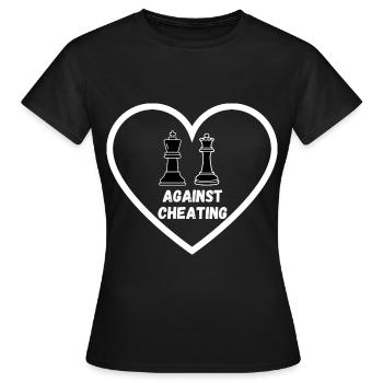 Schach Trend Chess Cheating Cheat Queens Gambit - Women's T-Shirt - black - Front - AI Model Female 172 dark (172cm)