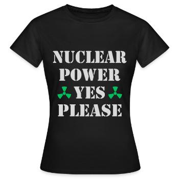 L’énergie nucléaire, oui s’il vous plaît, l’énergie nucléaire - T-shirt Femme - noir - Devant - AI Model Female 172 dark (172cm)