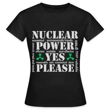 L’énergie nucléaire, oui s’il vous plaît, l’énergie nucléaire - T-shirt Femme - noir - Devant - AI Model Female 172 dark (172cm)