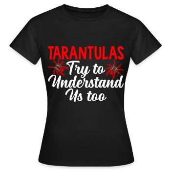 Essayez de nous comprendre - T-shirt Femme - noir - Devant - AI Model Female 172 dark (172cm)