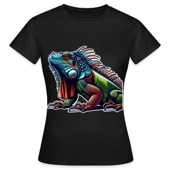 Iguane - T-shirt Femme - noir - Devant - AI Model Female 172 dark (172cm)