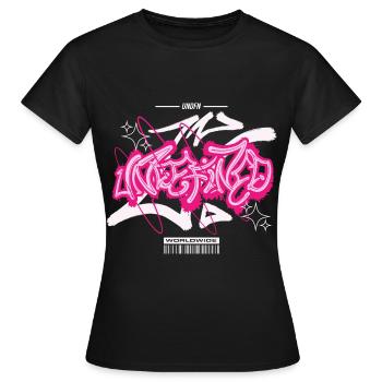 Streetwear Urban Graffiti - Women's T-Shirt - black - Front - AI Model Female 172 dark (172cm)