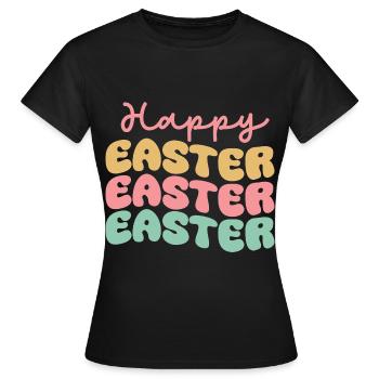 Joyeuses Pâques - T-shirt Femme - noir - Devant - AI Model Female 172 dark (172cm)