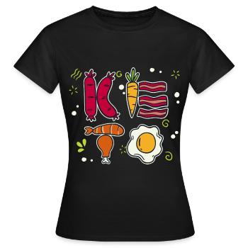 Keto Diet - T-shirt Femme - noir - Devant - AI Model Female 172 dark (172cm)