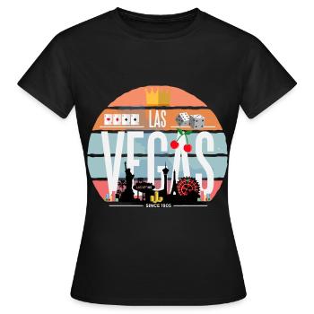 Las Vegas - T-shirt Femme - noir - Devant - AI Model Female 172 dark (172cm)