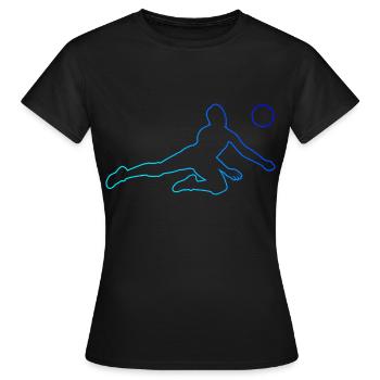 Volley Volley-ball masculin Volley-ball féminin - T-shirt Femme - noir - Devant - AI Model Female 172 dark (172cm)