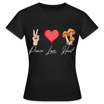Cueilleurs de champignons et amis champignons - T-shirt Femme - noir - Devant - AI Model Female 172 dark (172cm)