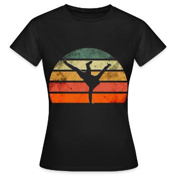 Breakdancing Breakdance Tanzen - Frauen T-Shirt - Schwarz - Vorne - AI Model Female 172 dark (172cm)