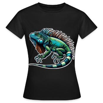Iguane - T-shirt Femme - noir - Devant - AI Model Female 172 dark (172cm)