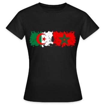 Marokko Algerien - Frauen T-Shirt - Schwarz - Vorne - AI Model Female 172 dark (172cm)