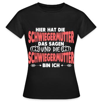 Schwiegermama Schwiegermutter - Frauen T-Shirt - Schwarz - Vorne - AI Model Female 172 dark (172cm)
