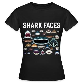 Shark - Frauen T-Shirt - Schwarz - Vorne - AI Model Female 172 dark (172cm)