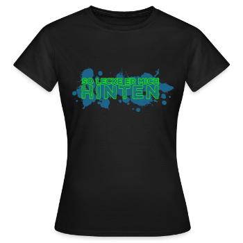Licking ass lick me - Women's T-Shirt - black - Front - AI Model Female 172 dark (172cm)