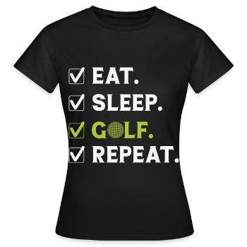 Golf Golfen Golfspieler Golfspieler Golfschläger - Frauen T-Shirt - Schwarz - Vorne - AI Model Female 172 dark (172cm)