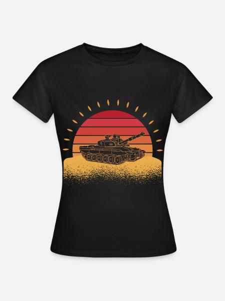Panzerfahrer Soldat Evolution Panzer - Frauen T-Shirt - Schwarz