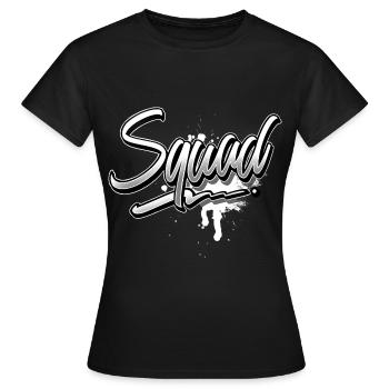 Squad - Frauen T-Shirt - Schwarz - Vorne - AI Model Female 172 dark (172cm)