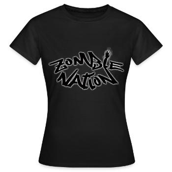 ZOMBIE Nation - Frauen T-Shirt - Schwarz - Vorne - AI Model Female 172 dark (172cm)
