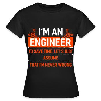 Ingénieur génie mécanique cadeau génie électrique - T-shirt Femme - noir - Devant - AI Model Female 172 dark (172cm)