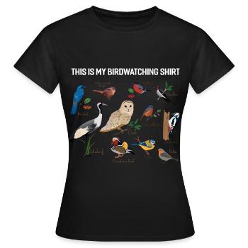 Vogel Ornithologie Vogelbeobachter Geschenk - Frauen T-Shirt - Schwarz - Vorne - AI Model Female 172 dark (172cm)