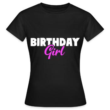 Fille d’anniversaire - T-shirt Femme - noir - Devant - AI Model Female 172 dark (172cm)