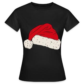 Père Noël Père Noël Père Noël - T-shirt Femme - noir - Devant - AI Model Female 172 dark (172cm)