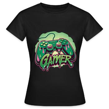 Gamer - Women's T-Shirt - black - Front - AI Model Female 172 dark (172cm)