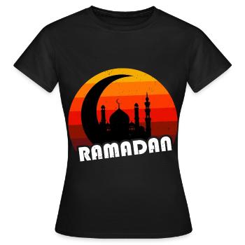 Ramadan Islamic Fasting Islamic Eid Ramadan - Women's T-Shirt - black - Front - AI Model Female 172 dark (172cm)