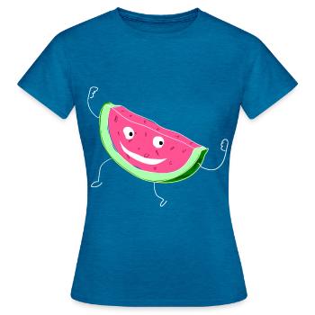 Melon Melon watermelon - Women's T-Shirt - antique blue sapphire heather - Front - AI Model Female 172 dark (172cm)