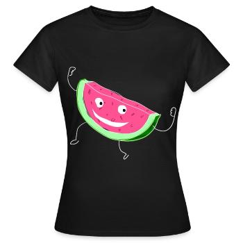 Melon Melon Pastèque - T-shirt Femme - noir - Devant - AI Model Female 172 dark (172cm)