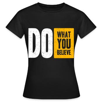 EGO Self-Confident T-Shirt geschenkide - Women's T-Shirt - black - Front - AI Model Female 172 dark (172cm)